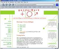 [Screenshot of GenderWerk website] 