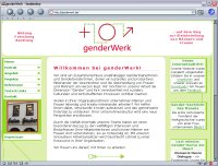 [Screenshot of GenderWerk website] 