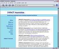 [Screenshot of Impact Associates website] 