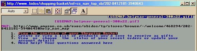 Amazon site in Lynx